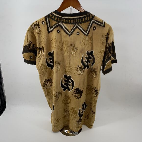 VTG Rare Sun Tees Adinkra Pattern Beige Men’s 2XL T-Shirt - Picture 8 of 10